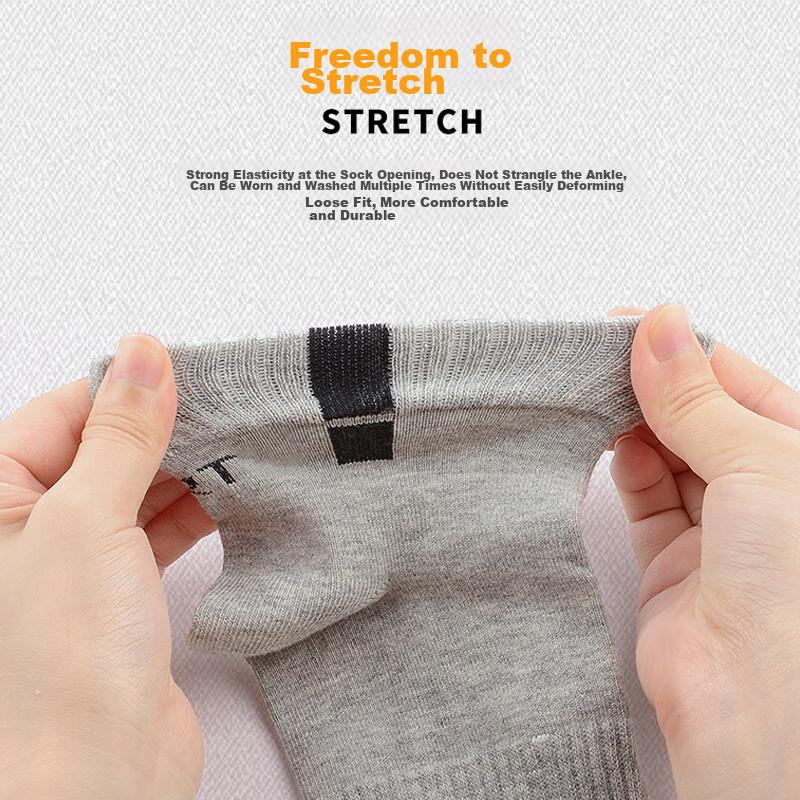 Men's Socks, 10 Pairs, Autumn And Winter Short Socks,  Cotton Socks, Sports Socks, Casual Short Tube Socks, Sweat-Absorbing And Breathable Men's Socks