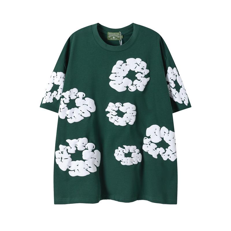 Джинсовые слезы Капок Пена Принт Американский стиль Комплект из толстовки и спортивных штанов для пары