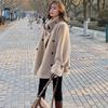 Fur Integrated Imitation Fur Coat Women's Medium and Long Loose Fashion Double-breasted Plush Thick Coat