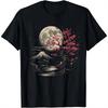 Peach Blossom Pattern TShirt For Unisex Mountain Moon 3D Printed Tees Summer Casual Loose Short Sleeve ONeck Tops Unisex T Shirts
