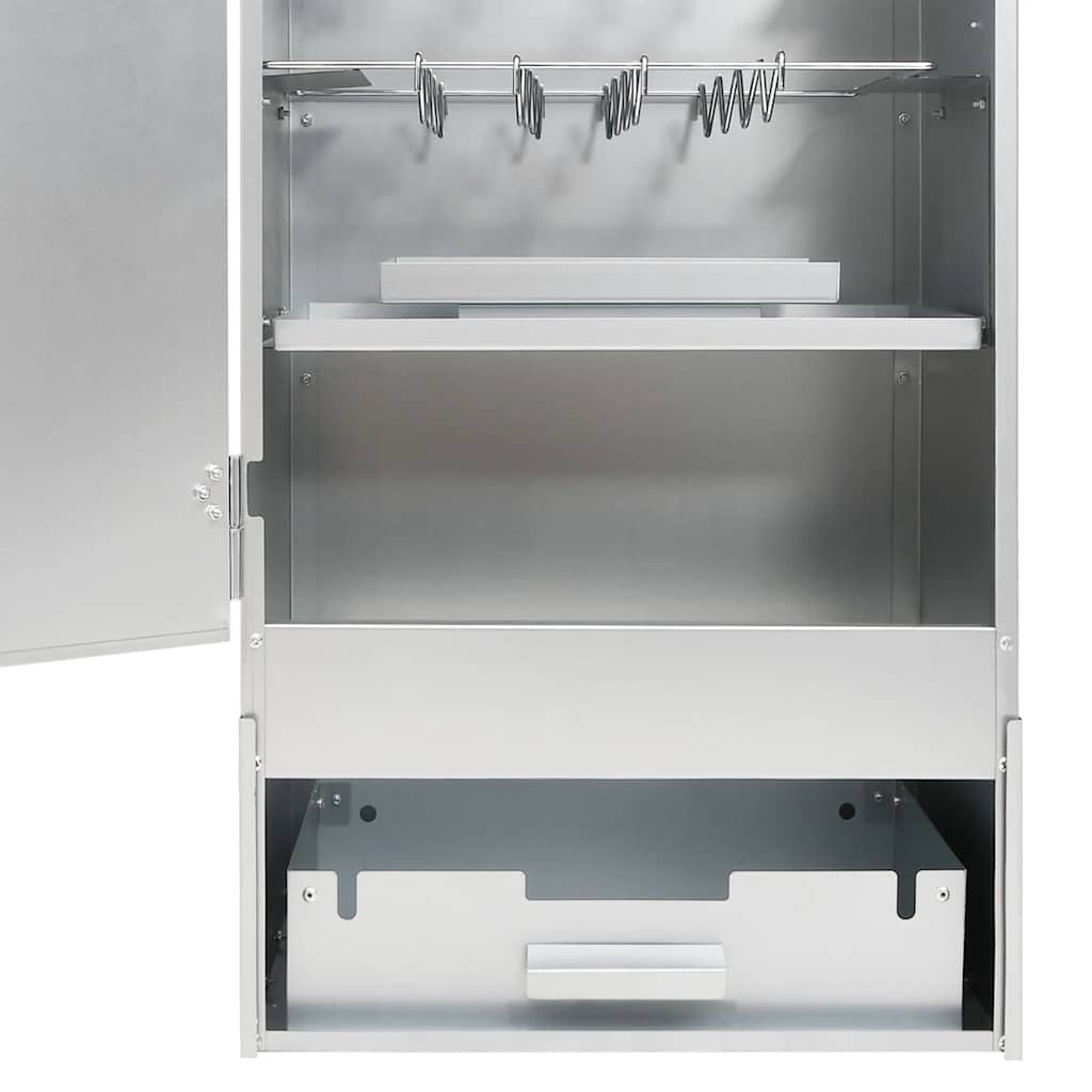 Smokehouse with Wood Chips 44.5 x 29 x 110 cm Galvanized Steel