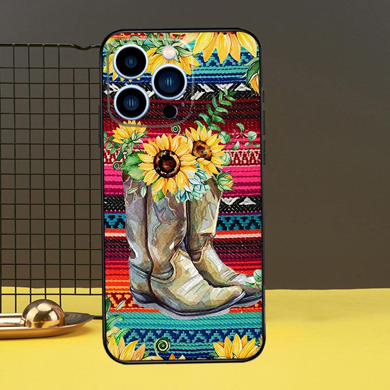 Western Cowgirl Cowboy Boho Aesthetic Phone Case For iPhone 16 15 14 13 12 11 Pro Max X XR XS Max 7 8 Plus 12 13 Mini Back Cover