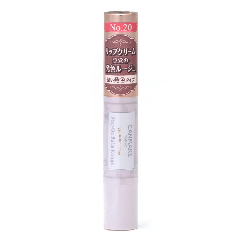 CANMAKE Помада Stay-On Balm Rouge, оттенок 20 Cotton Peony, 2,8 г (x1) - Увлажняющий стойкий тинт для губ