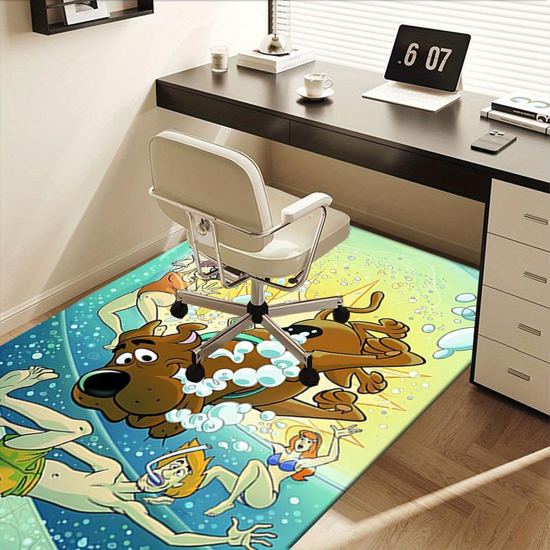 Коврик под офисное кресло Scooby-Doo для домашнего офиса, Защита пола, Нескользящие коврики для кухни, Милый коврик с мультяшным декором