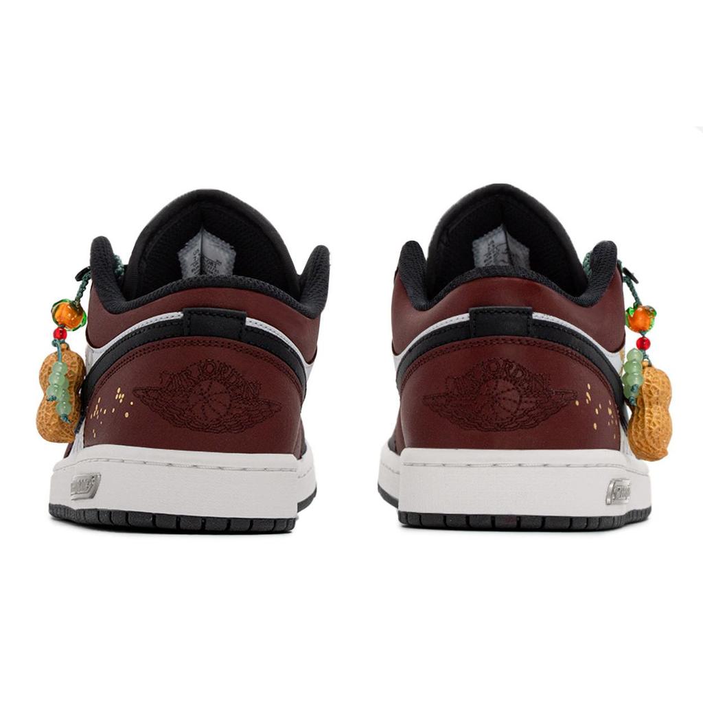 Jordan Air Jordan 1 Хорошие вещи случатся Низкие Винтажные Баскетбольные Кроссовки Мужские Черный Красный Белый 553558-044(КомандаА-)