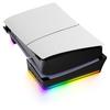 Горизонтальная консоль-стойка RGB с 14 режимами освещения и 4 USB-концентраторами, боковая подставка для PS5 Slim Disc и Digital, базовый держатель с функцией быстрой зарядки контроллера