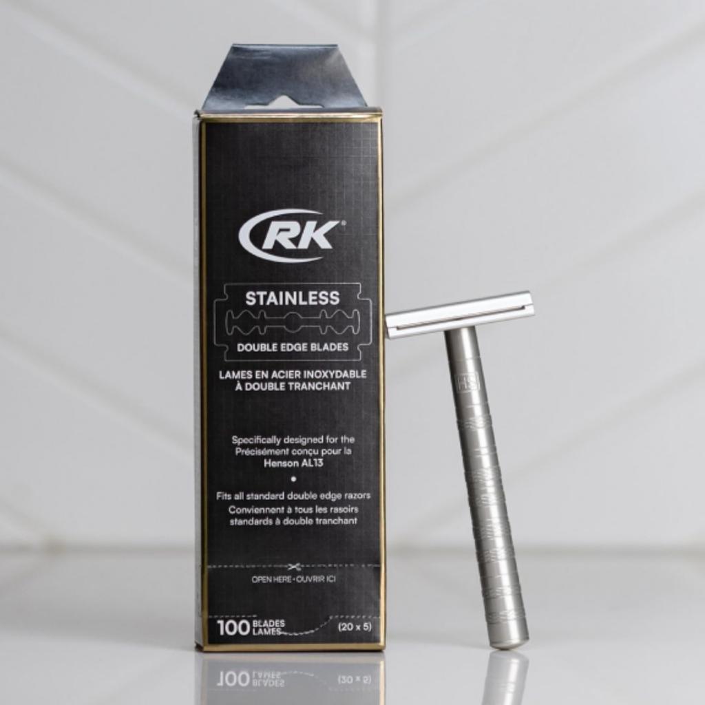 Henson Shaving AL13 Stainless Steel Replacement Blades 100 Pack Aerospace Precision Safety Razor