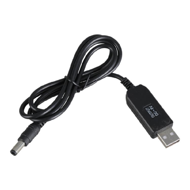 USB-преобразователь напряжения в DC5521 9V Кабель для светодиодных ламп и роутеров Штекеры 5.5x2.1 мм Кабель питания USB 100 см
