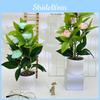 Artificial Flower Rose Flowerpot Green Plant For Wedding Party Prop Decoration