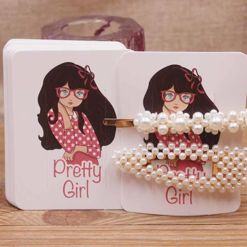 50 шт. 7x9 см крафт-бумага черно-белая цветная упаковка для ювелирных изделий карточка-заколка белая бумага демонстрационная карточка-заколка этикетка