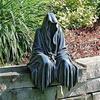 Black Clothes Mysterious Master Ornament Horror Black Robed Night Walker Gothic Sitting Resin Craft Ornament Desktop Decoration
