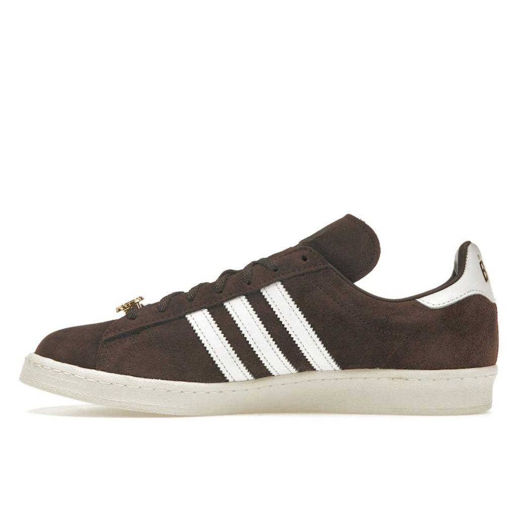 BAPE x adidas Campus 80s 30-летие - Коричневые мужские кроссовки Облачно-белый Золотистый металлик IF3379