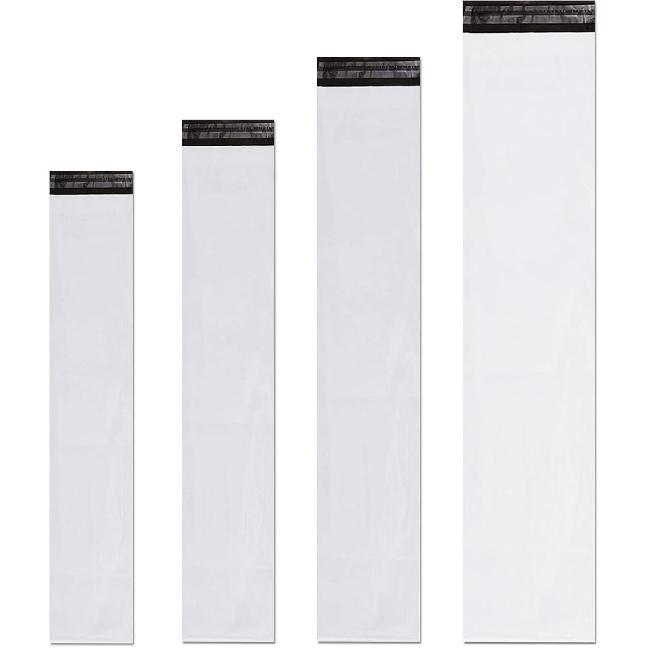 Unique Poly Mailers 6x25 Inch 20 Pack Envelopes Bag for Long Items,White Self Sealing Waterproof Mailing Shipping Bags