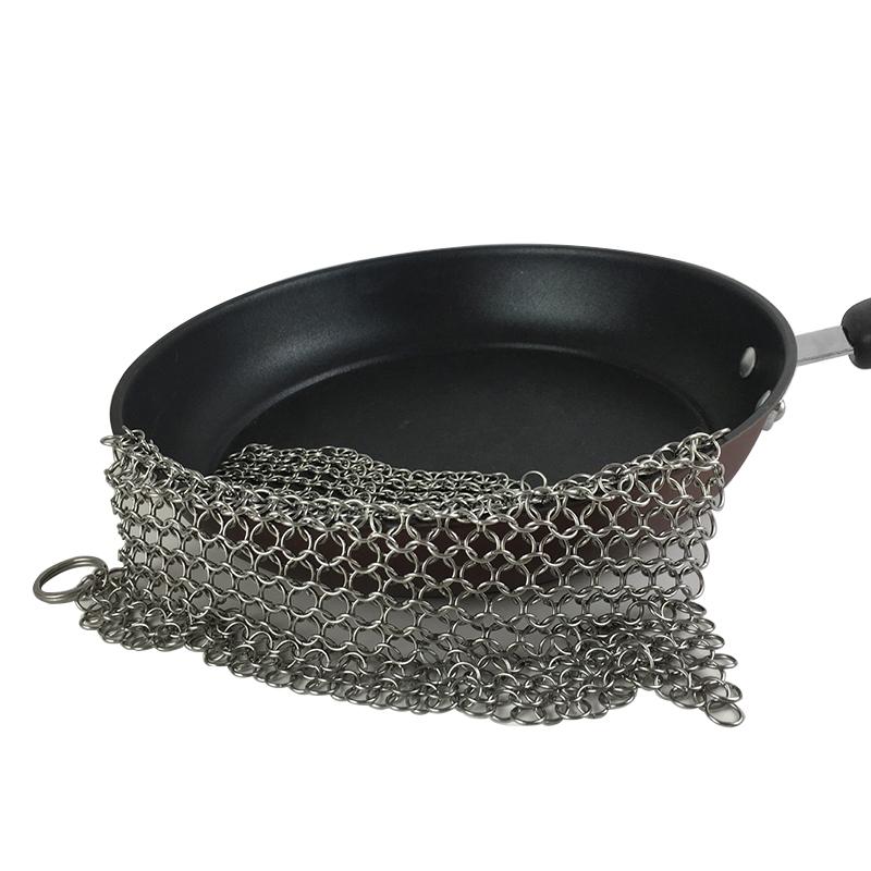 Кольцо для чистки кухни из нержавеющей стали, очиститель для цепной щетки, аксессуары для многоразовой мойки, инструмент для чистки дома