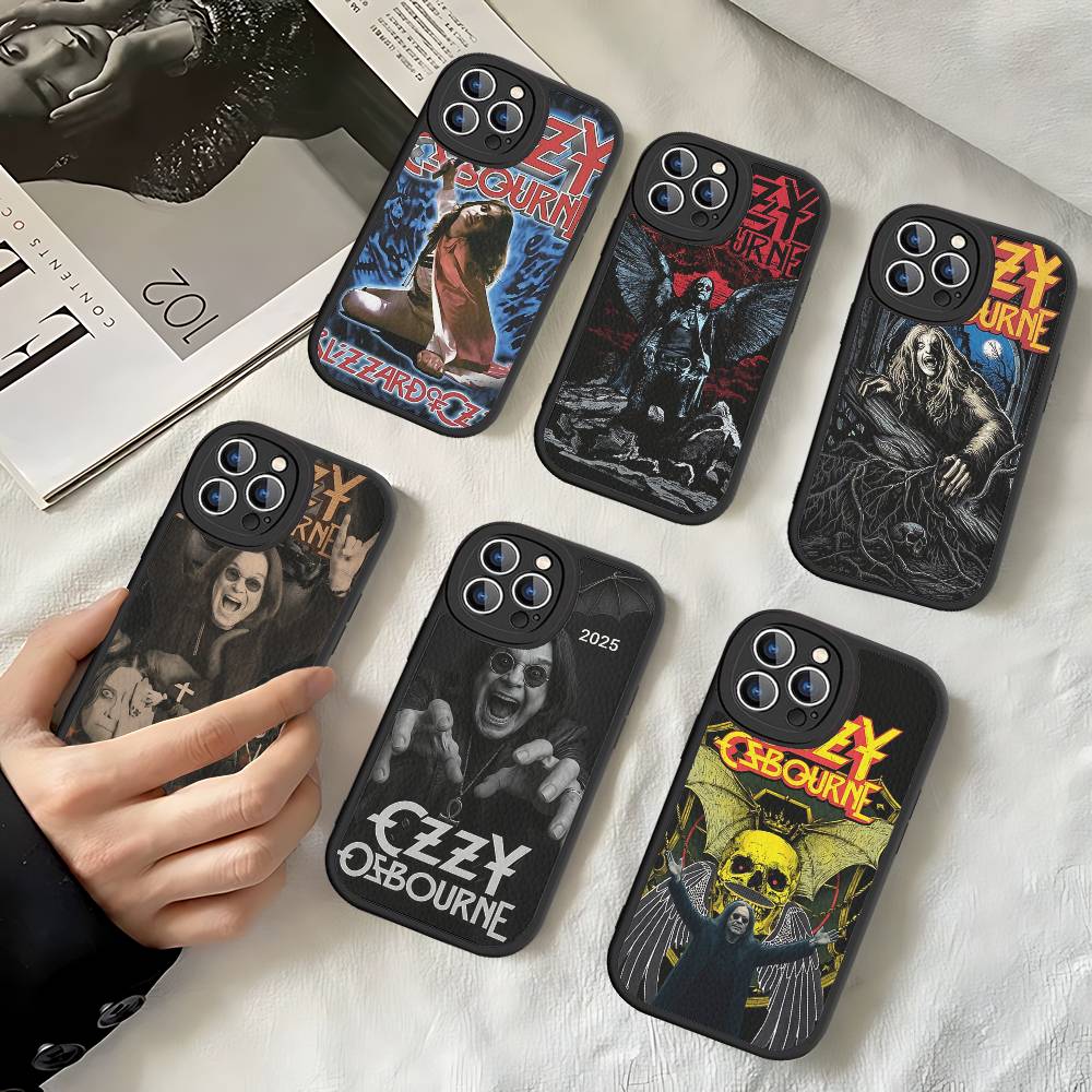 O-Ozzy Osbourne Band Phone Case For IPhone 16 15 14 13 Pro Max 11 12 Plus Leather Silicone Cover