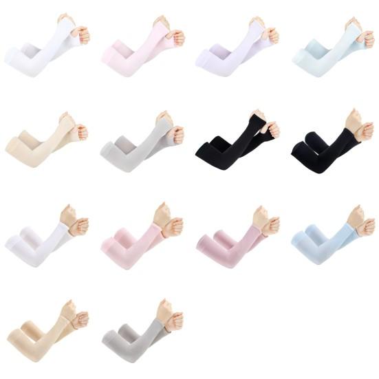 Yousheng 2 пары нарукавников с защитой от ультрафиолета, однотонные, высокоэластичные, супер мягкие, дышащие, впитывающие пот, быстросохнущие, спортивные нарукавники для занятий спортом на открытом воздухе