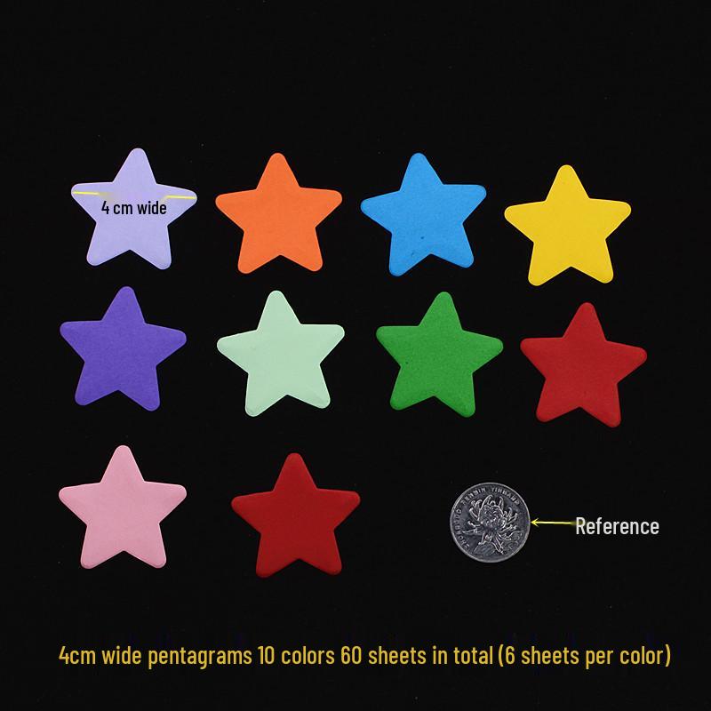 Плотный цветной картон: Формы Сердце, Звезда, Цветущая слива и Круглые формы для детского оригами и поделок