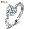 Классическое кольцо Lindon из медного сплава с цирконием, женские ювелирные изделия, свадебный подарок для вечеринки