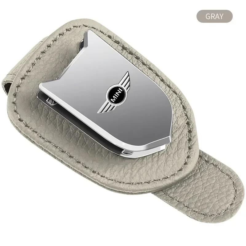 BAJC1 2025 For BMW MINI Fashion Car Sun Visor Glasses Clip Leather Eyeglasses Clip For BMW Mini Cooper F54 F55 F56 R56 R60 SONE Roadst