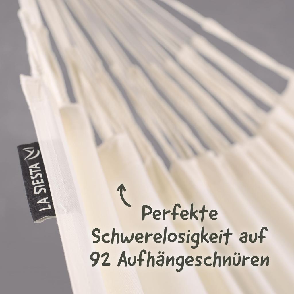 La Siesta Гамак Семейный Размер Brisa для Людей Открытый Кемпинг В помещении Семейный Ваниль Классический Гамак Brisa Kingsize Ваниль [La Siesta] 1-3 BRH18-1