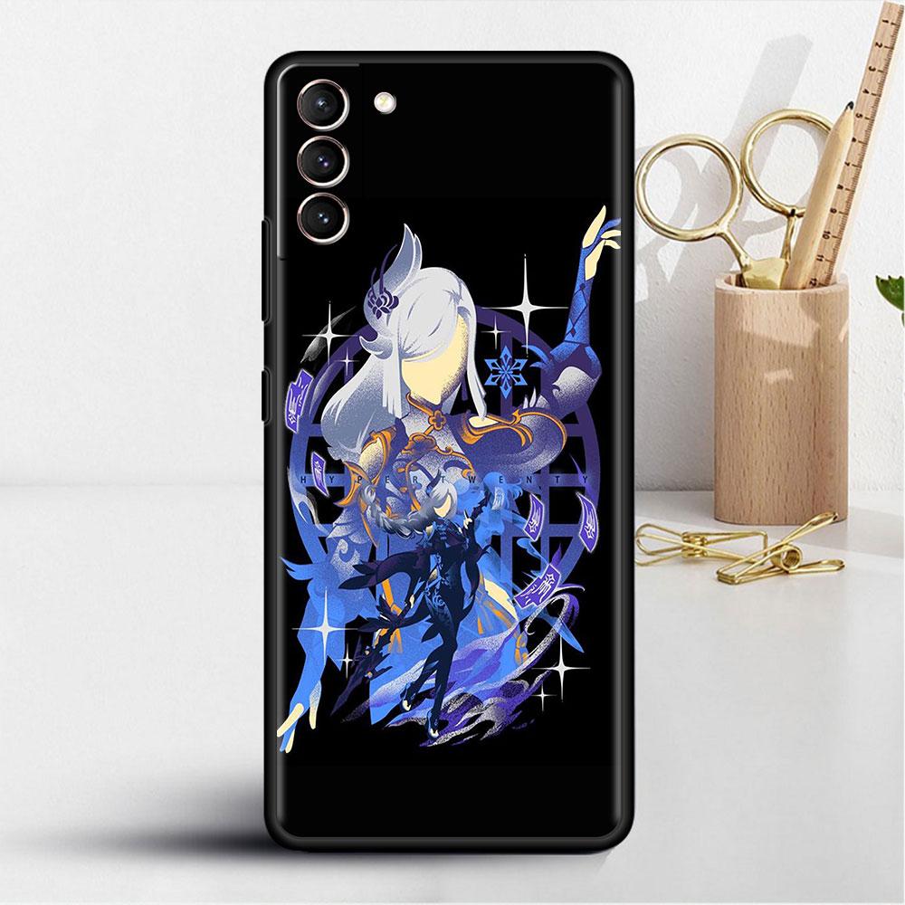 Чехол для Samsung Galaxy S20 S22 Ultra S21 FE S10 S9 Plus Note 20 10 Lite 9, мягкий чехол для телефона в виде ракушки, аниме Genshin Impact Cool