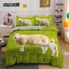 Пододеяльник с овечьей шерстью, размер King Queen, комплект постельного белья с изображением прекрасных животных из фермы для детей, подростков и взрослых, белый, козий, 2/3 шт., пододеяльник, наволочка
