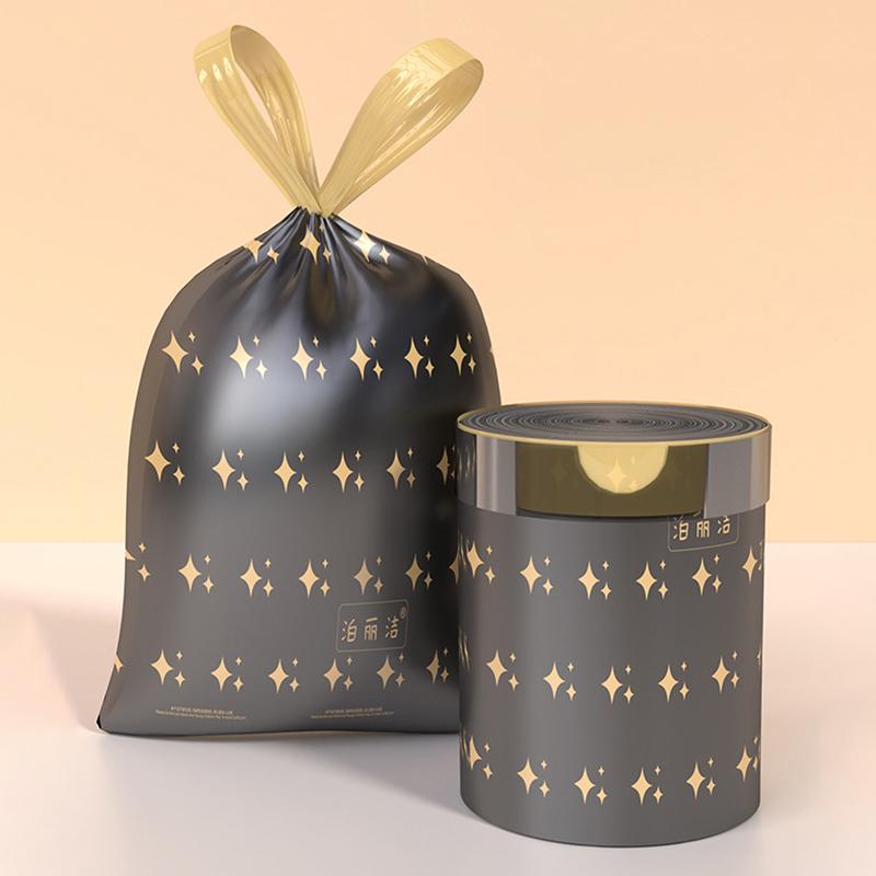 15/100 шт кухонные бытовые мусорные мешки на шнурке, мусорные мешки на шнурке 4 галлона прочные мусорные мешки на шнурке