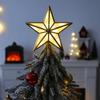 Светящаяся звезда на верхушку елки Пластиковое елочное украшение Звезда Свет Звезда для рождественской вечеринки