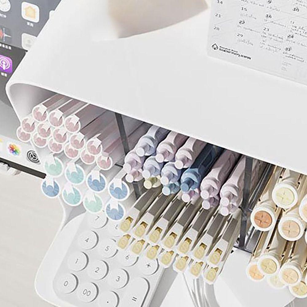 Большая емкость держатель для ручек скошенная вставка держатель для косметических кистей модная полка для товаров на рабочем столе