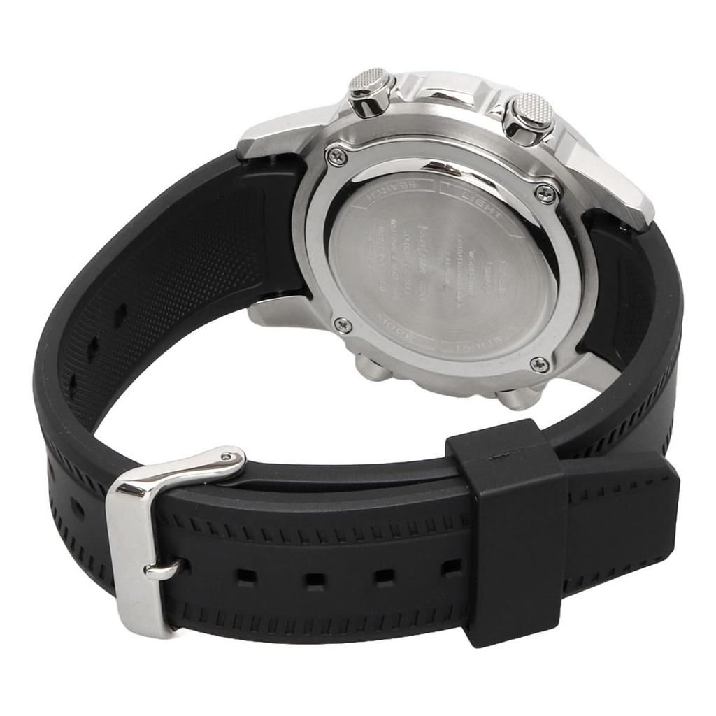 Casio Мужские часы AMW-880-1AV World Time аналогово-цифровые кварцевые, черные, международная модель [параллельный импорт]