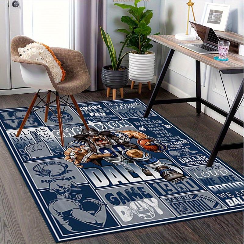 Office Carpet Dallas Football Fanatic Couch Rug, Chair Mat Protection
