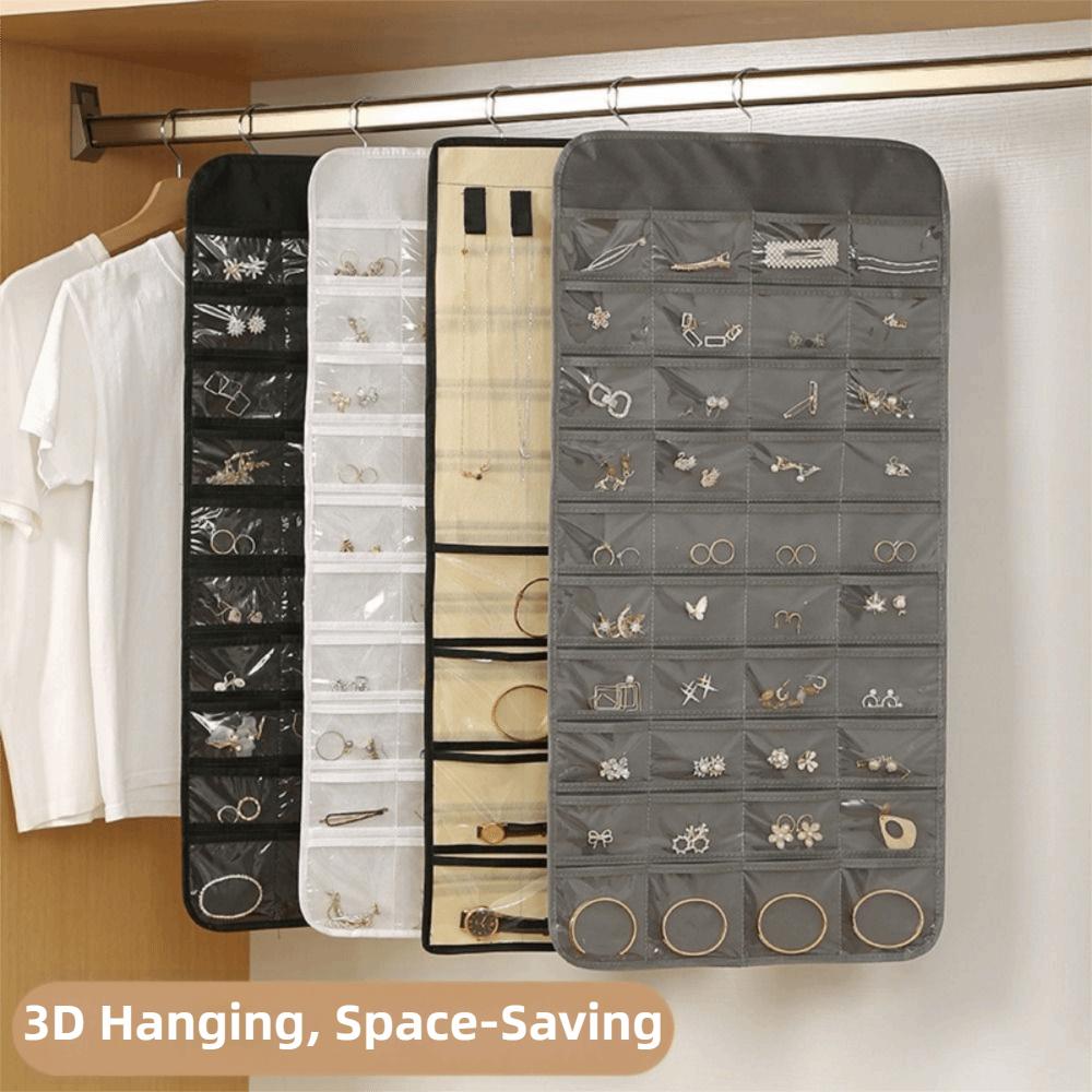 Non-woven Jewelry Storage Bag Foldable Hanging Storage Bag Women Jewelry Organizer Home Use
