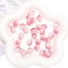 5 шт. розовые и белые персиковые кулонные стеклянные бусины для изготовления ювелирных изделий своими руками