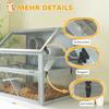 Wooden hamster cage, 3 levels with deep basement, removable levels, for small animals, 80x50x76cm, light grey
