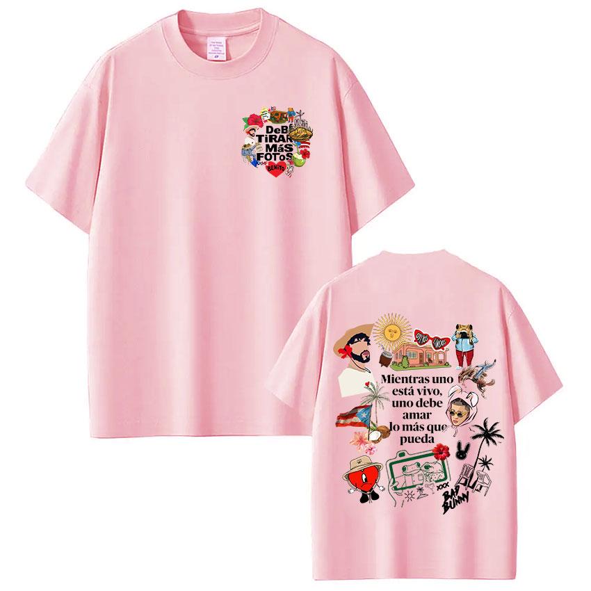 Rapper Bad Bunny Tshirt Debi Tirar Mas Fotos DTMF T Shirts Unisexs Unisex Clothing Fashion Hip Hop Cotton Casual Oversized Tshirt