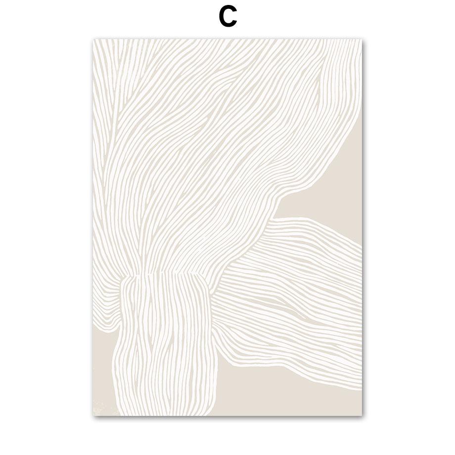 Лунное дерево лист геометрическая кривая линия ботанические современные постеры и принты настенная живопись на холсте Декор фотографии для гостиной