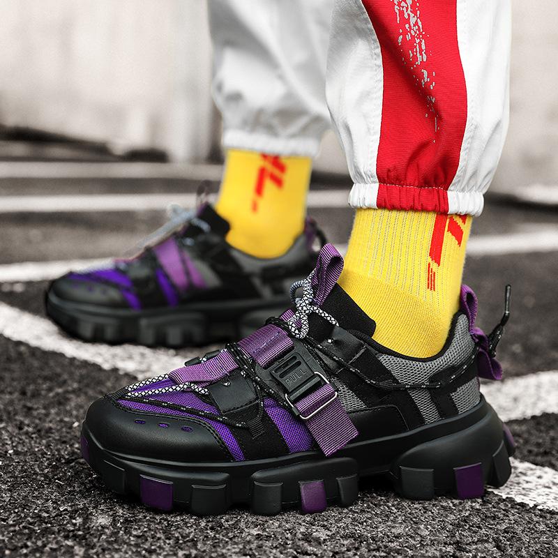 2024 Новые мужские кроссовки на толстой подошве с дышащей сеткой Повседневная спортивная обувь Молодежный тренд Обувь для увеличения роста для пап