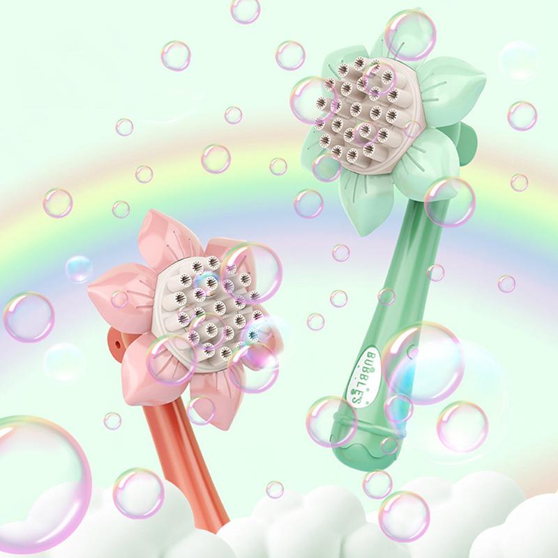 Electric Bubble Gun Toys for Kids 23 Holes Bubbles Machine Soap Blower Blowing Toy Party Outdoor Games Boys Girls Gift