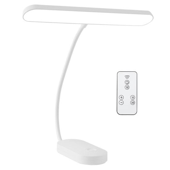 1 комплект светодиодных ламп для чтения с регулируемой цветовой температурой, диммируемым пультом дистанционного управления, без мерцания, гибкий шланг, светодиодная настольная лампа без синего света
