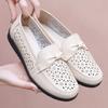 Soft-soled Shoes Baotou Sandals Medium and Old Women's Shoes Comfortable Non-slip Single Shoes Hollow Holes Elderly Leather Shoes Summer