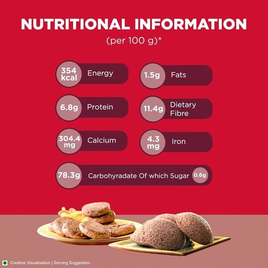 Мука раги Aashirvaad Nature's Superfoods, упаковка 1 кг, с высоким содержанием клетчатки и белка | Мука без глютена