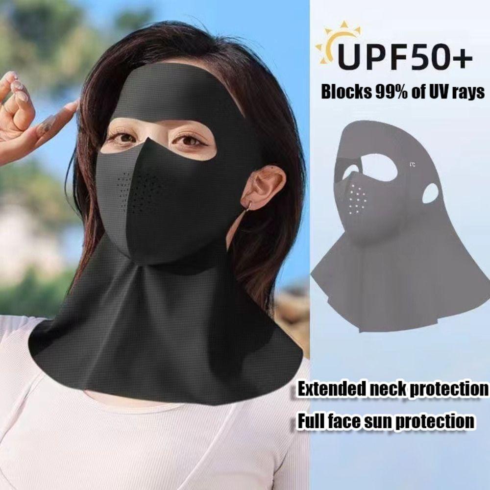 Full Face Sun Protection Mask UPF50+ Sunshade Face Mask Fashion Anti-UV Neck Scarf Summer