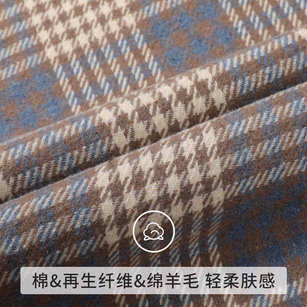 Ladies' Autumn and Winter Checkered Long-Sleeved Shirt