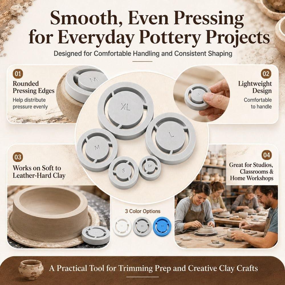 Lightweight Pottery Foot Ring Template PLA Pottery Foot Molder Pottery Making