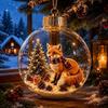 Clear Animal Snow Globe Ornament Christmas Tree Ornament  Desktop Mantel Bookshelf Display