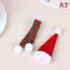 2Pcs Xmas Mini Scarf Hat Decor Doll Clothes Accessory Christmas Party Ornament