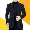 Мужской плотный осенне-зимний пиджак в стиле business casual для мужчин среднего возраста