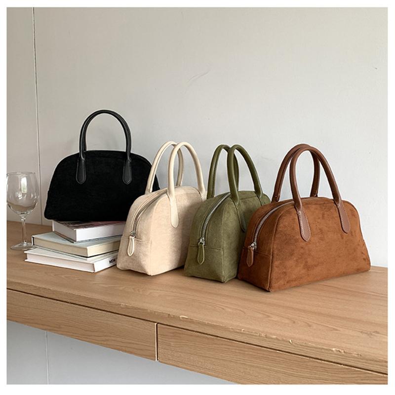 Handbags Women Designer Fashion Deluxe Retro Boston Plush Bag