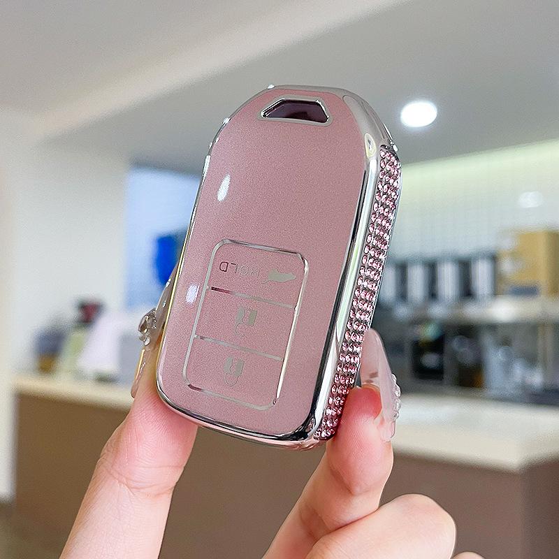 Premium Women's Car Key Case for Honda Accord, Civic, CR-V, Fit, Odyssey, Vezel, Lingpai, and XR-V