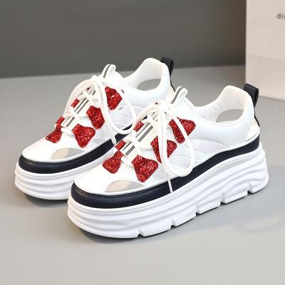 Женская обувь 2025 Летняя дышащая повседневная обувь с открытыми носками Женские удобные сандалии на платформе Студенческая обувь Sandalias De Mujer